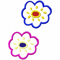 Flowers And Tree Embroidery Design 12